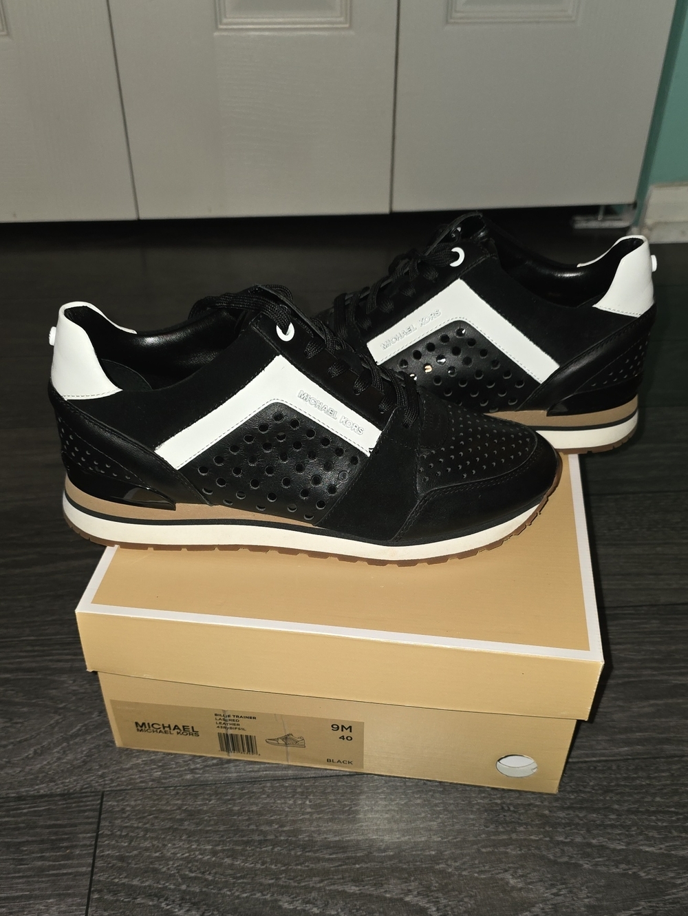 Michael Kors Black & White Perforated Men's Sneaker